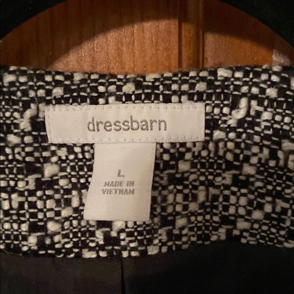 Dressbarn Black and White Tweed Blazer Size Large - Picture 3 of 8